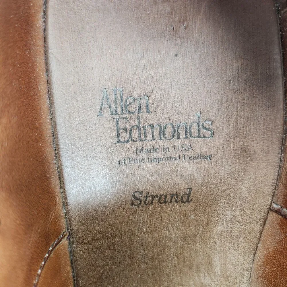 Allen Edmonds Strand Mens Sz 12 D Back Leather Cap Toe Oxfords Shoes Made In USA
